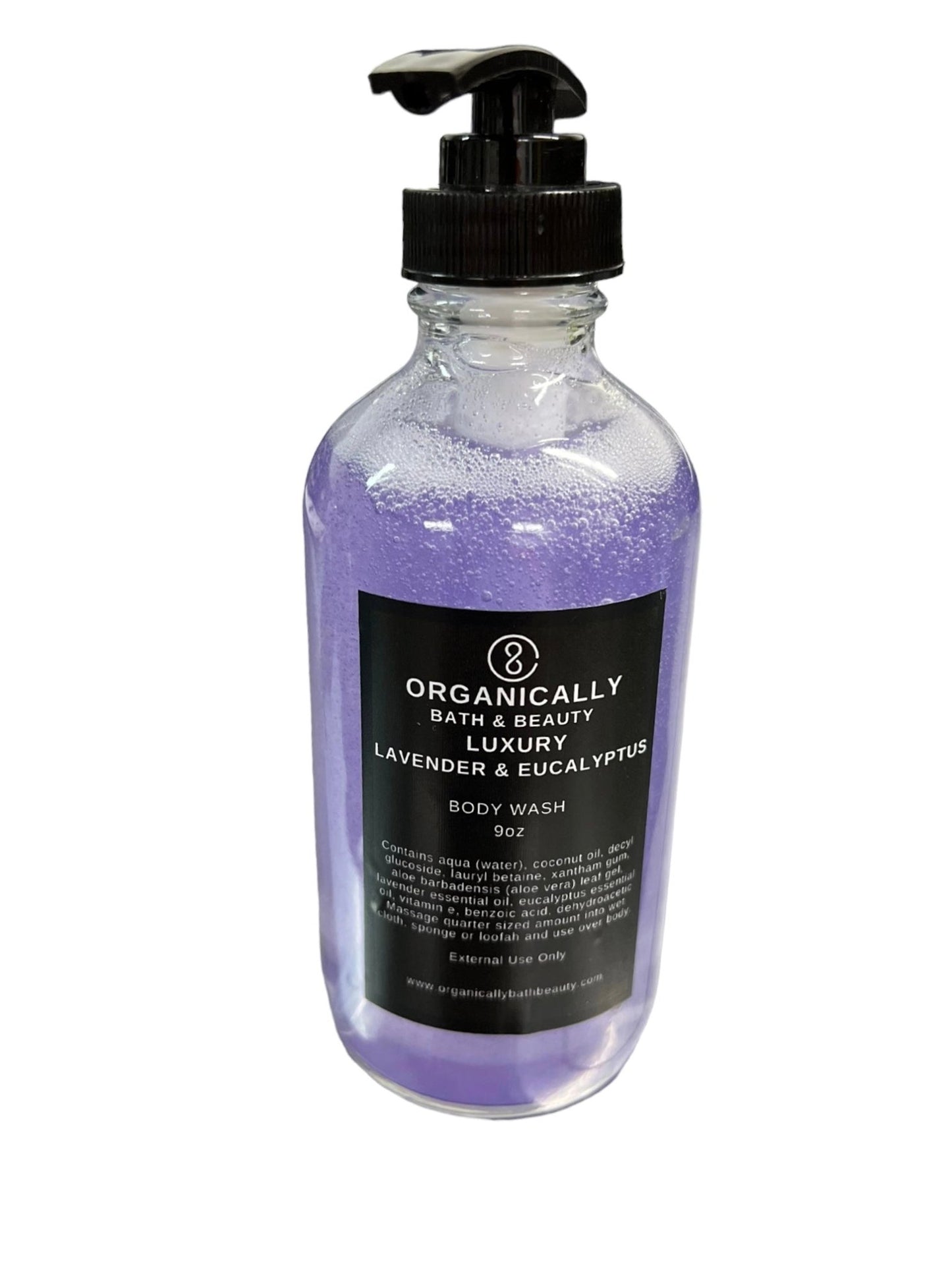 Lavender + Eucalyptus Body Wash - Organically Bath & Beauty