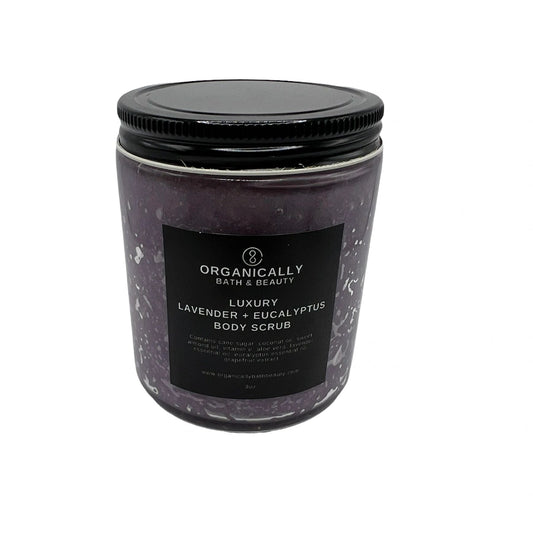 Lavender + Eucalyptus Luxury Body Scrub - Organically Bath & Beauty