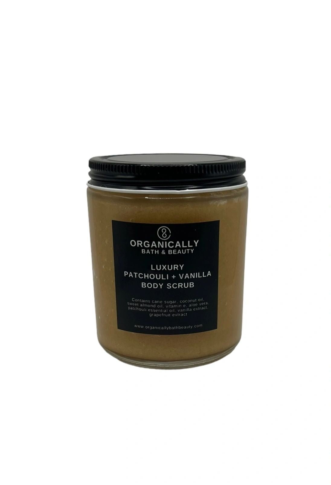 Patchouli + Vanilla Luxury Body Scrub - Organically Bath & Beauty