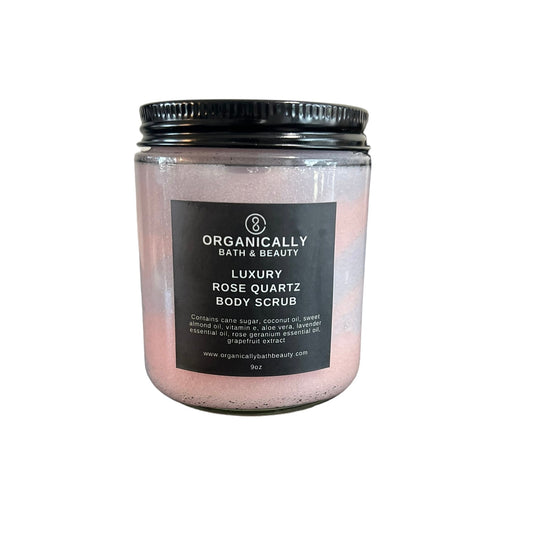 Rose Quartz Body Scrub - Organically Bath & Beauty